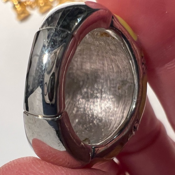 Collection of Enameled Stretch Rings - 5 Rings - Picture 7 of 9